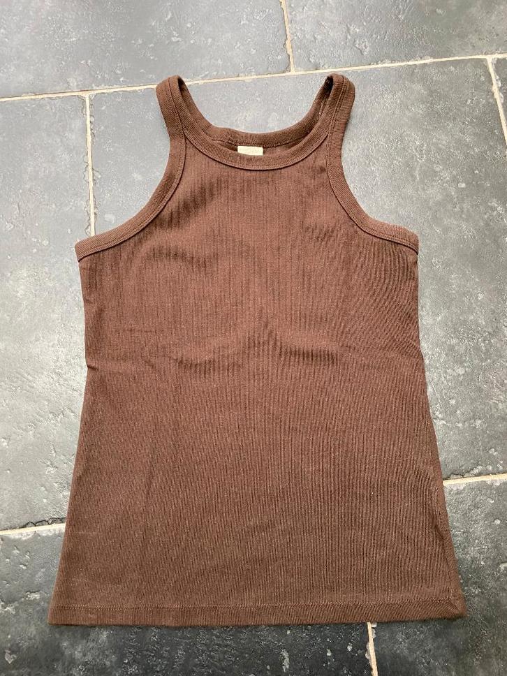 Als nieuw. Bruin topje H&M, maat M., Kleding | Dames, Topjes, Zo goed als nieuw, Maat 38/40 (M), Bruin, Zonder mouw, Ophalen of Verzenden