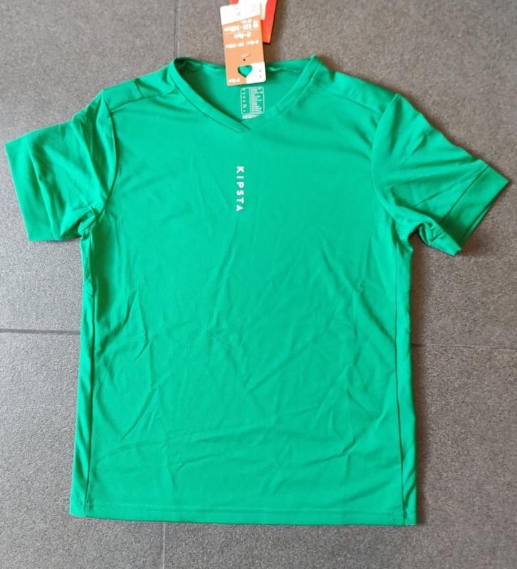 Groen voetbalshirt Kipsta, maat 8-9 jaar (nieuw), Kinderen en Baby's, Kinderkleding | Maat 128, Nieuw, Jongen of Meisje, Sport- of Zwemkleding