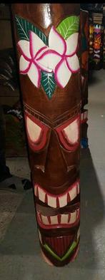statue totem Tiki 100 cm en bois d albesia, Ophalen of Verzenden