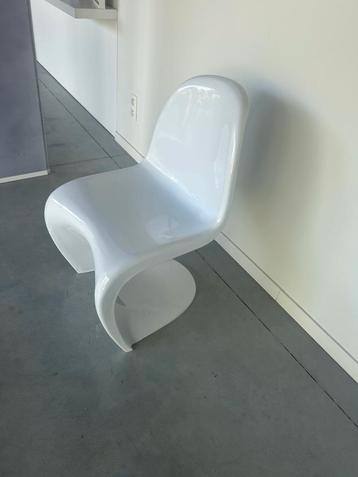 Witte designstoel “Python” – modern & stijlvol, Enlèvement, Comme neuf, Blanc, Synthétique