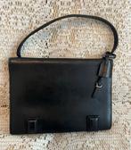 DELVAUX vintage zwarte leren tas, Ophalen of Verzenden, Zwart
