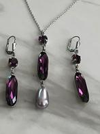 Verzilverde setje, Handtassen en Accessoires, Oorbellen, Ophalen of Verzenden, Zo goed als nieuw