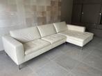 Natuzzi salon beige leder, Ophalen, Gebruikt, Driepersoons, 300 cm of meer