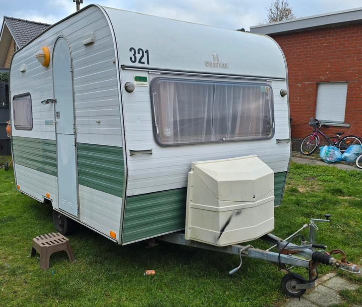 Caravan met voortent onder 750kg, Caravans en Kamperen, Caravans, Particulier, Ophalen