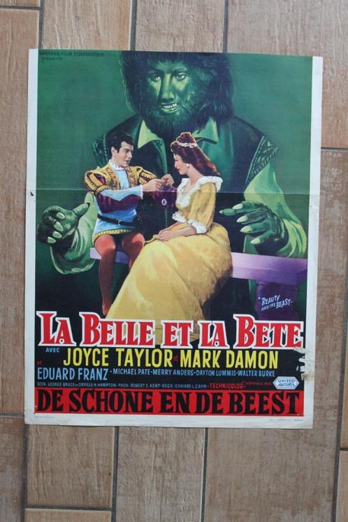 filmaffiche Beauty And The Beast 1962 filmposter, Verzamelen, Posters, Gebruikt, Film en Tv, A1 t/m A3, Rechthoekig Staand, Ophalen of Verzenden