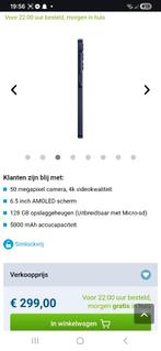 Samsung galaxy a25, Ophalen, Blauw, Touchscreen, Zo goed als nieuw