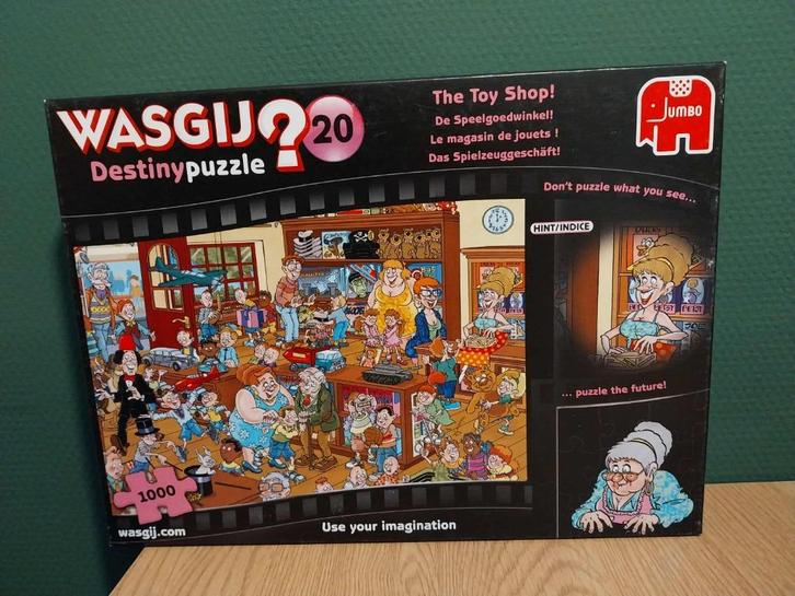 Wasgij ? puzzel 1000 stuks de speelgoedwinkel, Hobby en Vrije tijd, Denksport en Puzzels, Gebruikt, Legpuzzel, 500 t/m 1500 stukjes