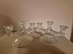 set glazen kandelaars, Antiek en Kunst, Ophalen