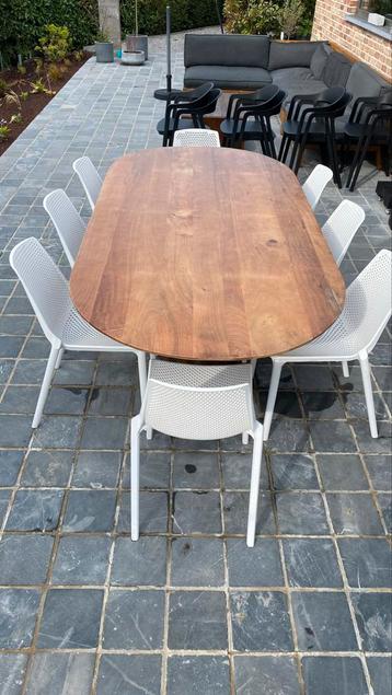 Tuin terras stoel stapelbaar wit 8 stuks beschikbaar voor biedingen