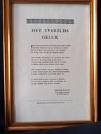 "Het Werelds geluk" ingekaderd, Ophalen