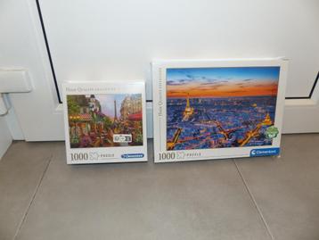 2 puzzels van Clementoni - nieuwe sets (1000 stuks) beschikbaar voor biedingen