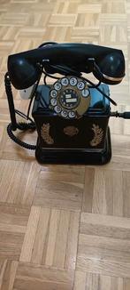 Vintage telefoon, oude telefoon bakeliet met draaischijf, Enlèvement, Utilisé, Avec cadran rotatif