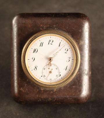 Horloge de table en bronze antique, Enlèvement ou Envoi