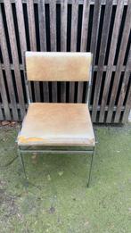 6 retro stoelen, frame perfect, kussens wat werk aan, Huis en Inrichting, Ophalen, Gebruikt, Overige kleuren, Metaal