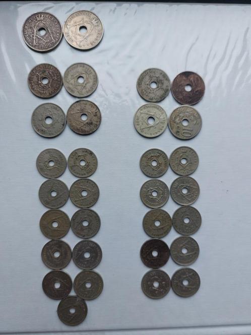 Lot Belgische muntjes 1904-1932 - 25 cent - 10 cent - 5 cent, Timbres & Monnaies, Monnaies & Billets de banque | Collections, Monnaie
