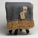 Alpaca Wol Dekentje Blauw 200x140cm uit Peru, Verzenden, Nieuw