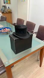 Ancien chapeau haut de forme charmant avec boîte assortie, Enlèvement ou Envoi