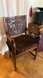 Fauteuil ancien sculpté Néo-Renaissance fin XIXe début XXe, Antiquités & Art, Enlèvement
