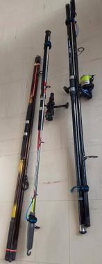 CANNES À PÊCHE FIXE+ MOULIN + ACCESSOIRES, Ophalen, Vaste hengel