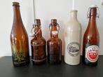 7 nederlandse bierflessen,  geverfd, geemailleerd en relief, Verzamelen, Ophalen of Verzenden, Gebruikt, Flesje(s), Overige merken