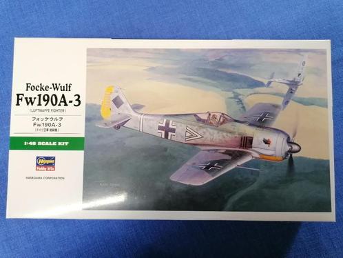 Focke Wulf Fw 190A-3   - Hasegawa 1/48, Hobby en Vrije tijd, Modelbouw | Vliegtuigen en Helikopters, Nieuw, Vliegtuig, Groter dan 1:72