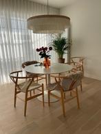 Ronde witte eettafel Menorca diameter 110, Ophalen, Rond, Zo goed als nieuw, Metaal