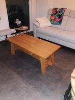 handgemaakte salontafel uit spoorbielzen, Ophalen, Gebruikt, 100 tot 150 cm, 50 tot 100 cm