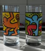2 Pop-Art glazen Keith Haring - jaren ‘90, Collections, Verres & Petits Verres, Enlèvement, Comme neuf
