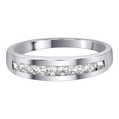 Zilveren damesring met vierkant zirkonia - OP=OP !!!, Handtassen en Accessoires, Ringen, Nieuw, Dame, Zilver, Zilver, Met edelsteen