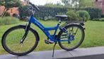 Kinderfiets 24in Powerkid Blauw met wielslot en 7 versnellin, Fietsen en Brommers, Ophalen, Versnellingen, BNB powerkid , 7 versnellingen