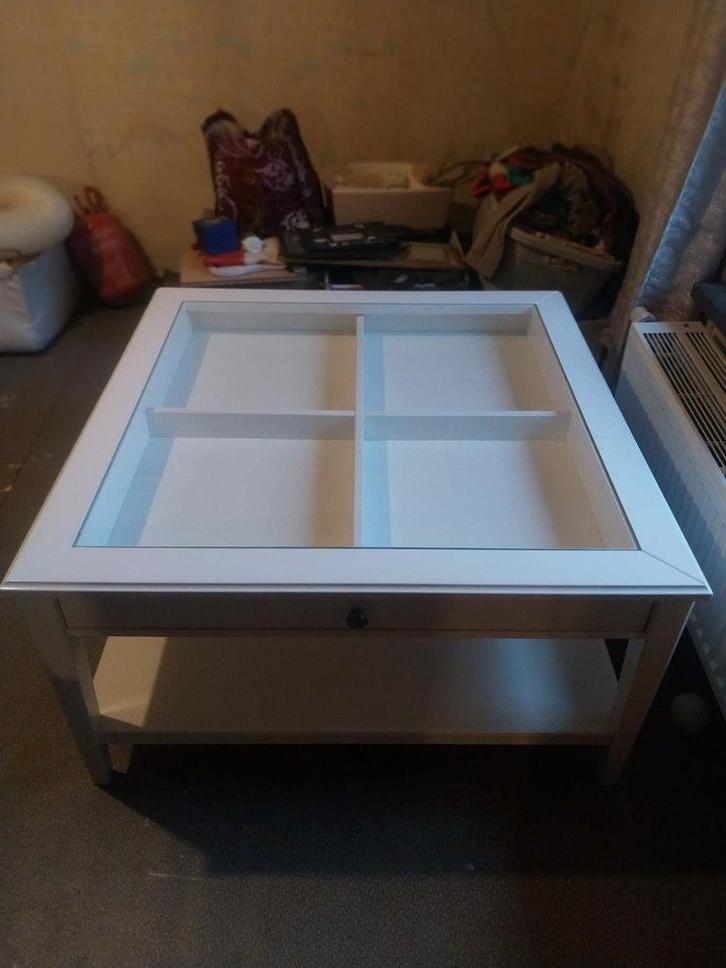 Table basse, Maison & Meubles, Tables | Tables de salon, Utilisé, 50 à 75 cm, 50 à 100 cm, 50 à 100 cm, Carré, Verre, Enlèvement