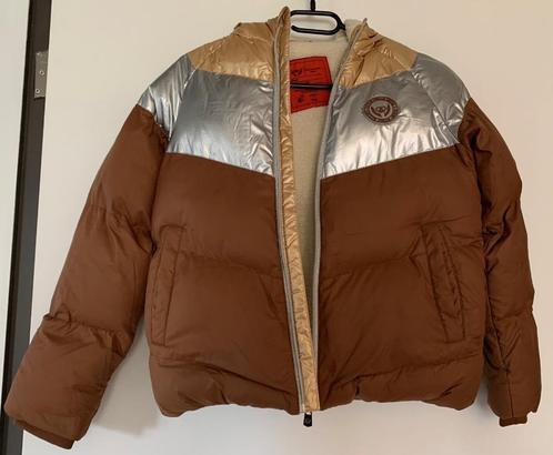 Winterjas bruin/zilver/goud meisjes Dutch Dream Denim maat 1, Kinderen en Baby's, Kinderkleding | Maat 146, Zo goed als nieuw