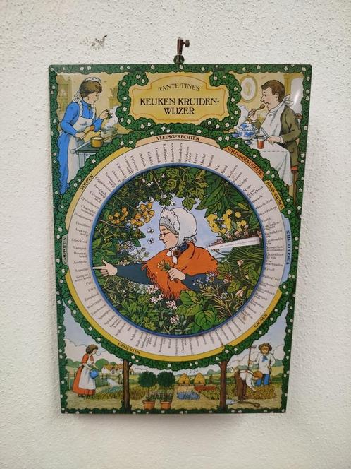 Kleurige Vintage jaren’70 “Tante Tine’s keuken”kruidenwijzer, Antiek en Kunst, Antiek | Keukengerei, Ophalen of Verzenden