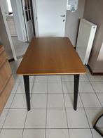 Tafel eiken/ zwart 80 X 130, Ophalen, 100 tot 150 cm, Nieuw, 50 tot 100 cm