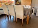 10 witte lederen stoelen, Antiek en Kunst, Ophalen