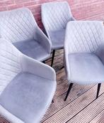 4 chaises modernes, Maison & Meubles, Gris, Enlèvement, Utilisé, Métal