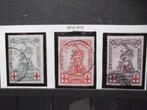 126-128 Mérode Obl, Postzegels en Munten, Postzegels | Europa | België, Ophalen of Verzenden, Gestempeld, Rode kruis, Gestempeld