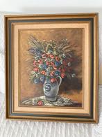 stilleven van bloemen en graan in een kruik., Ophalen of Verzenden