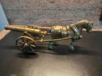 koperen paard met kar ., Antiek en Kunst, Antiek | Speelgoed, Ophalen of Verzenden