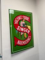 SINGER emaille reclamebord, Ophalen of Verzenden