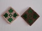 Insignes US WW2 4th div., Verzamelen, Militaria | Tweede Wereldoorlog, Verzenden