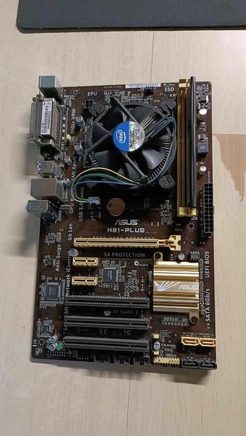 Carte mère - ASUS H81-PLUS + RAM DDR3 Corsair XMS3 8Gb inclu beschikbaar voor biedingen
