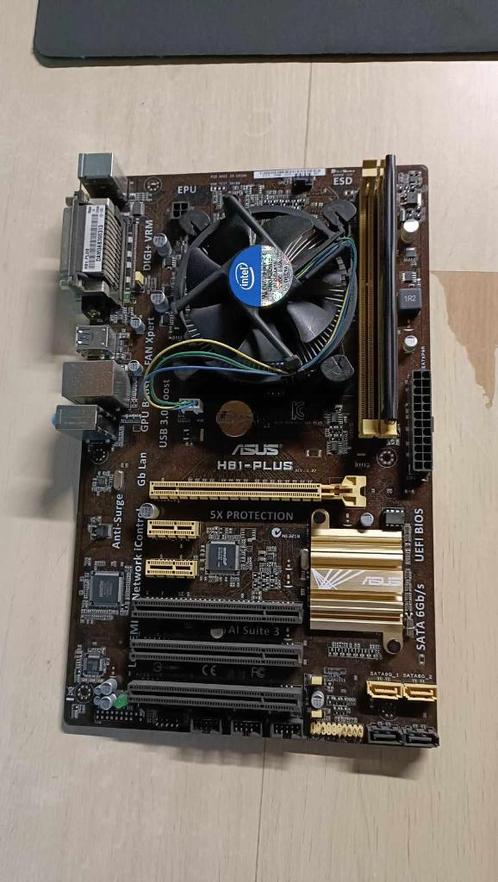 Carte mère - ASUS H81-PLUS + RAM DDR3 Corsair XMS3 8Gb inclu, Computers en Software, Moederborden, Gebruikt, Intel, DDR3, Ophalen