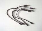4 câbles de chargement courts USB A 2.0 vers USB micro-B 2.0, Ophalen of Verzenden, Zo goed als nieuw