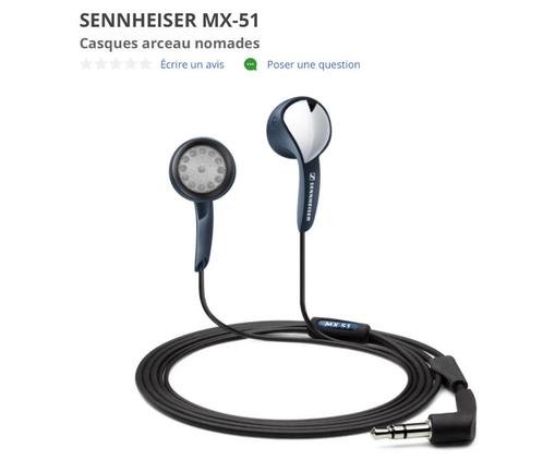 Sennheiser MX51, Audio, Tv en Foto, Hoofdtelefoons, Gebruikt, Sennheiser, Ophalen of Verzenden