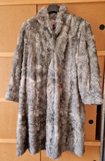 Bontjas, Kleding | Dames, Jassen | Winter, Maat 42/44 (L), Grijs, Gedragen, Ophalen