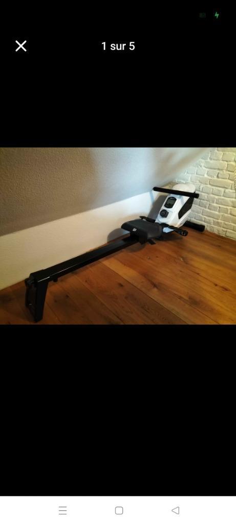 Rameur magnétique neuf, Sport en Fitness, Fitnessapparatuur, Zo goed als nieuw, Roeitrainer, Armen, Benen, Borst, Buik, Rug, Ophalen