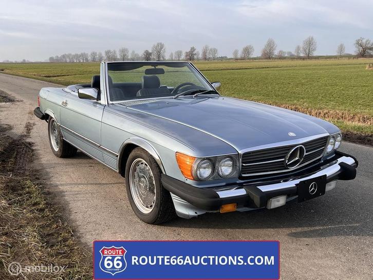 Mercedes-Benz 560 SL | 1987 | Route 66 Auctions, Auto's, Oldtimers, Bedrijf, Te koop, Mercedes-Benz, Benzine, Overige carrosserie