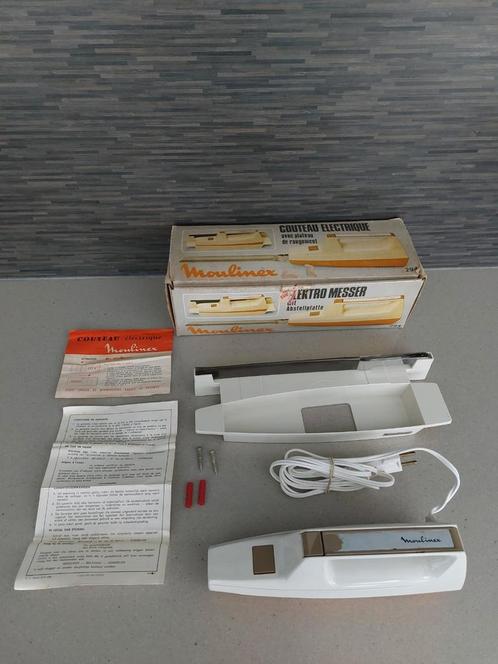 Moulinex Vintage electrisch mes met houder in originele doos, Elektronische apparatuur, Overige elektronische apparatuur, Gebruikt