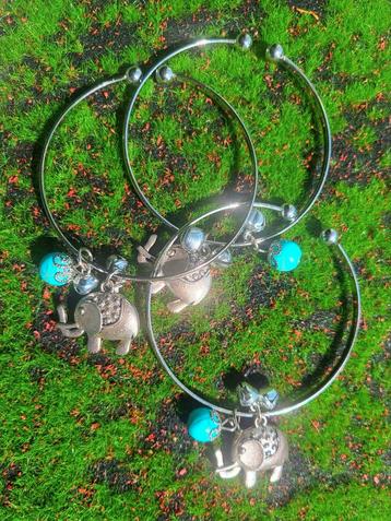 Lot de 3 poignets hippie bohème, Enlèvement ou Envoi, Neuf, Argent, Avec bracelets à breloques ou perles